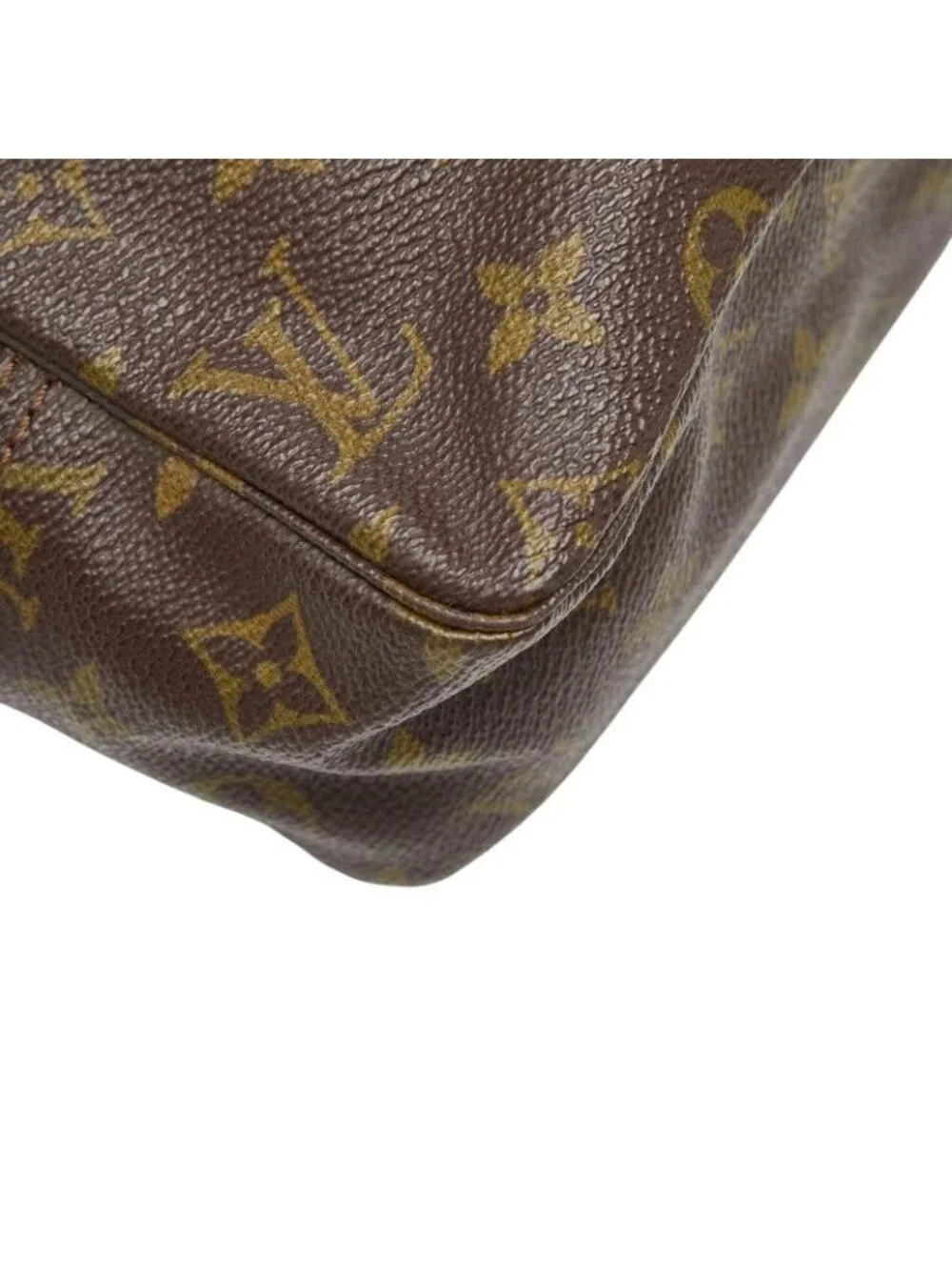 Louis Vuitton Monogram Trousse Toilet 28 Clutch Brown Leather